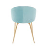 4-Piece Velvet Fabric Upholstered Kitchen Chairs / Lixra