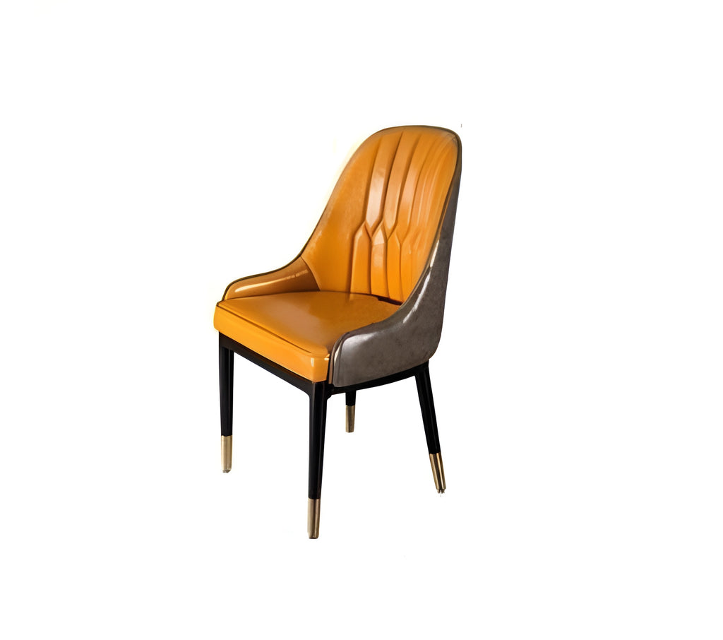 Set Of 4 Sturdy Built Comfort Leather Dining Chair / Lixra