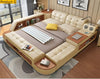 Multi-functional Button-Tufted Leather Bed / Lixra