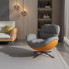 Fabric Accent Chair Leather Covered Body / Lixra