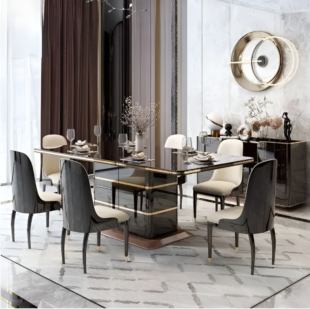 Wooden Rectangular Dining Table Set