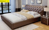 Elegant Button Tufted Design Leather Bed / Lixra