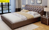 Elegant Button Tufted Design Leather Bed / Lixra