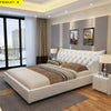 Elegant Button Tufted Design Leather Bed / Lixra