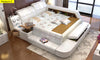 Exquisite Modern Leather Bed with Sofa Section / Lixra