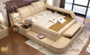 Exquisite Modern Leather Bed with Sofa Section / Lixra
