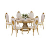 Round Shaped Antique Dining Table Set / Lixra