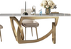 Fine Rectangular Marble Dining Table Set / Lixra