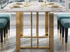 Matte Finish Marble-Top Dining Table Set / Lixra