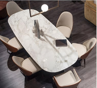 High Defined Marble-Top Dining Table Set / Lixra