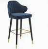 Set Of 3 Stylish Velvet Upholstered Bar Stool / Lixra