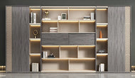 Contemporary Wooden Bookshelf With LED / Lixra