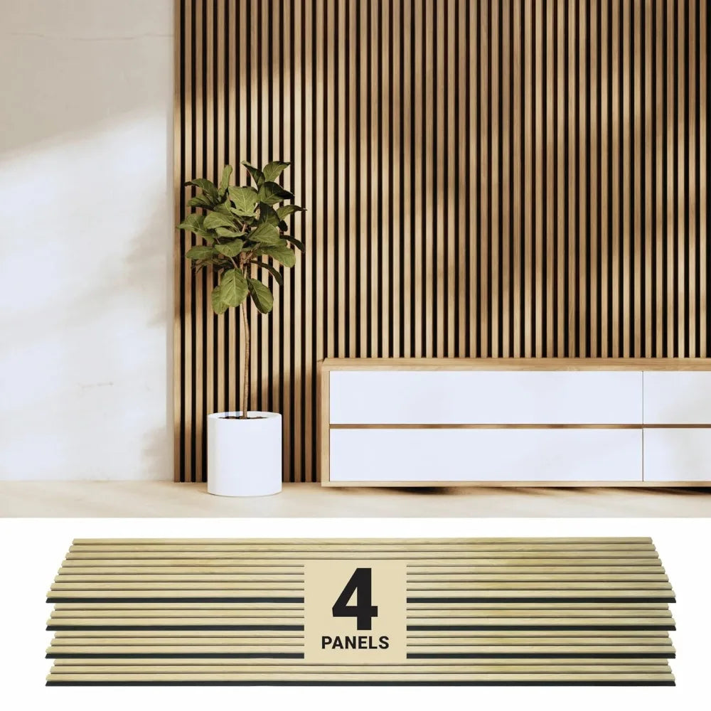 4 Pack Oak Wood Style Acoustic Wall Panel / Lixra