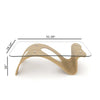 Transparent Glass Classy Wooden Coffee Table / Lixra