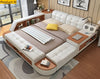 Multi-functional Button-Tufted Leather Bed / Lixra