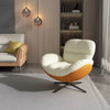 Fabric Accent Chair Leather Covered Body / Lixra