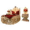 Classical Tufted European Round Leather Bed / Lixra