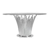 Stainless Steel Construct Glass Dining Table / Lixra