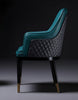 Set Of 4 Luxurious Leather Dining Chairs / Lixra