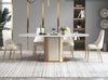 Palatial Marble-Top Dining Table Set for 6 / Lixra