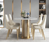 Palatial Marble-Top Dining Table Set for 6 / Lixra