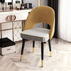 Set Of 4 Velvet Finish Fabric Dining Chairs / Lixra
