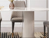 Light Finish Marble Dining Table Set / Lixra