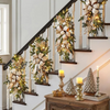 Festive Christmas Wreath and Stairway Swag Set Without Lights/Lixra