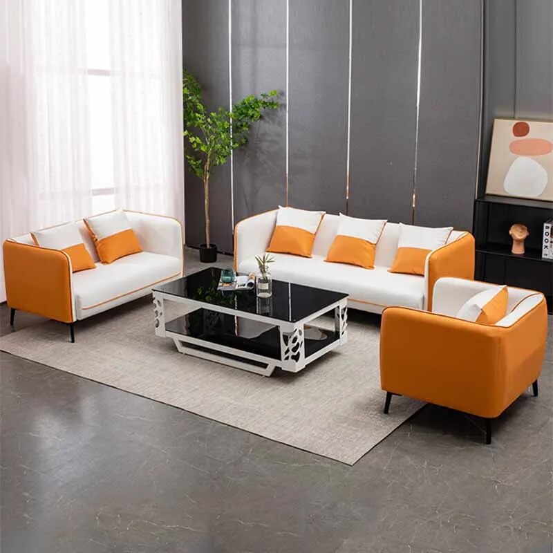 Sleek Designed 1-2-3 Leather Sofa Set / Lixra