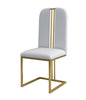 Set-Of-6 Golden Finish Dining Chairs / Lixra