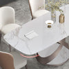 Italian Style Rectangular Marble Top Dining Table Set / Lixra