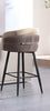 Set of 3 Leather Upholstered High Raised Bar Stools / Lixra