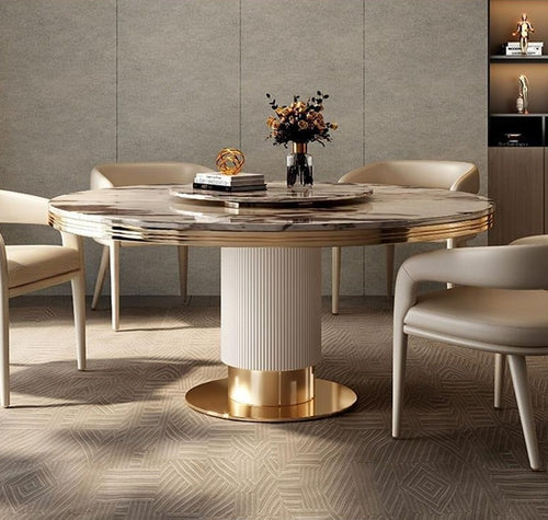 Marvellous Design Present Day Dining Table Set With Lazy Susan / Lixra