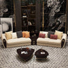 Large Apartment Leather Upholstered Wooden Frame Sofa / Lixra