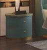 Set Of 2 Nightstand With Drawers And Metal Base / Lixra