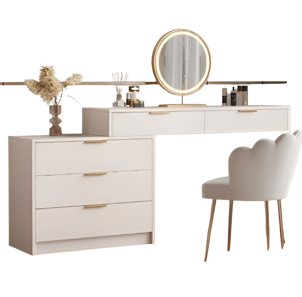 White Dressing Cabinet With Storage / Lixra