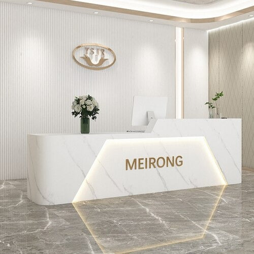 Modern Luxurious Wooden Reception Desk / Lixra