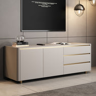 Golden Finish Modern TV Stand With Storage / Lixra