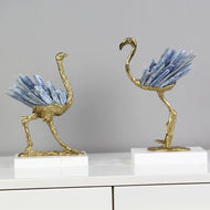 Blue & Golden Color Beautiful Crystal Showpiece / Lixra