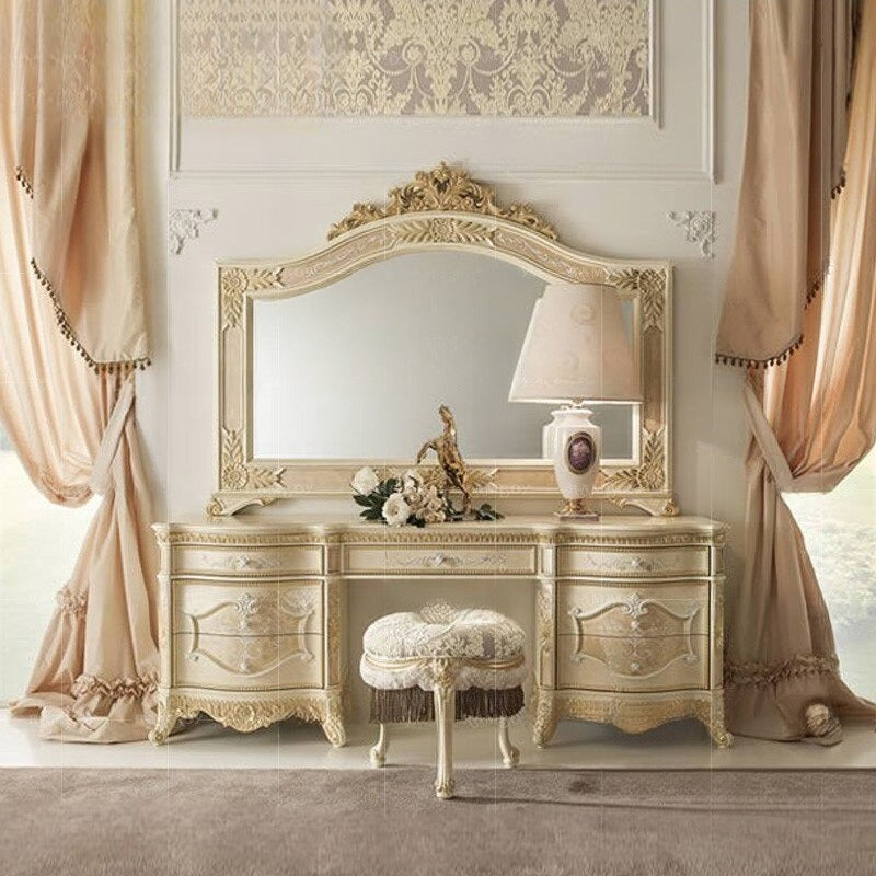 Luxurious Solid Wood European Dressing Table