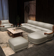 Leather Upholstered Sofa Set Living Room Furniture / Lixra