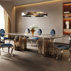 Luxurious Marble Top Rectangular Dining Table  / Lixra