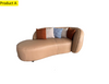 Arc Shaped Leather Chaise Lounge / Lixra