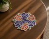Multicolor Floral Rose Beaded Placemat Set Of 2 / Lixra