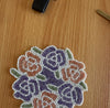 Multicolor Floral Rose Beaded Placemat Set Of 2 / Lixra