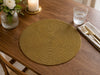 Elegant Gold Beaded Round Placemat Set Of 2 / Lixra