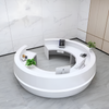 Modern Wooden Round Reception Desk with LED / Lixra