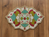 Multicolor Geometric Beaded Round Placemat Set of 2 / Lixra