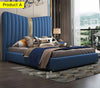 Elegant Designer Leather Bed with Headboard / Lixra