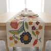Handmade Beaded Floral Table Runner / Lixra